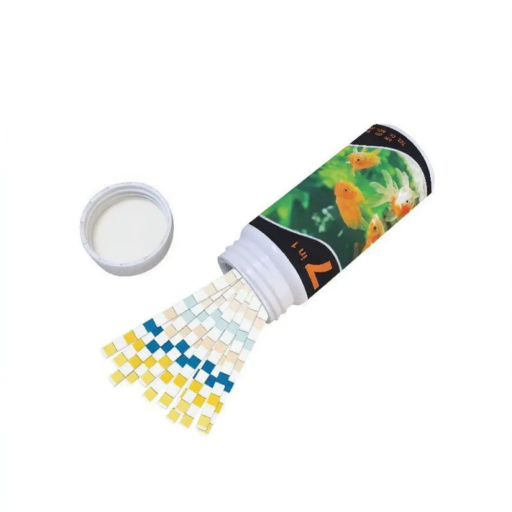 Multi Parameter Water Test Strips 7 In 1 For Aquarium Freshwater Fish Tank Pond Quality Testing Chemical Analysis Tool