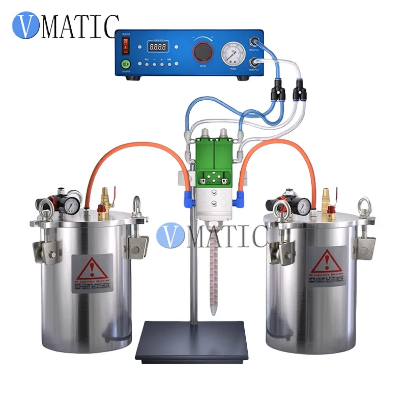 VC-3636Z Anti-Drip Dispensing Kit with Glue Pressure Tank, Semi-Auto Precision Control for Micro Adjustable Fluid Dispensing