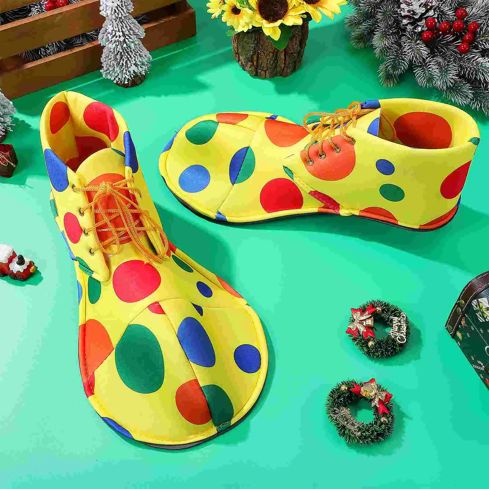   대형 광대 신발 커버 성인용 미스 할로윈 의상 신발 남여 천 소년