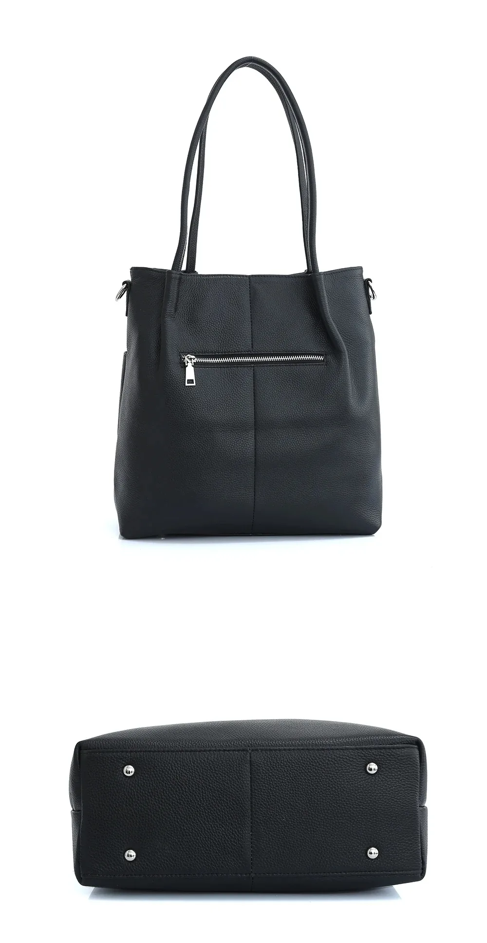 Zency Frauen Eimer Tasche Aus Echtem Leder Große Kapazität Shopper Luxus Casual Handtasche Weiblichen Umhängetasche Schulter Tragetaschen – Detail 10