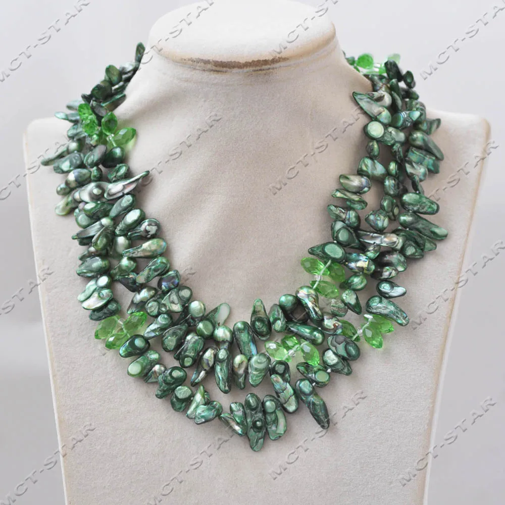 

MTC·STAR 48" 18mm multicolour Baroque Pearl Crystal Necklace Jewelry（Z13754 ）