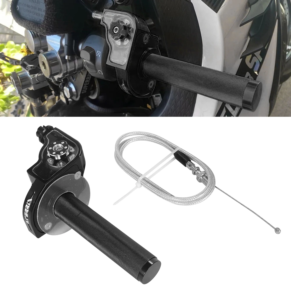 7/8''22mm Motorcycles Accelerator Handlebar Throttle Visible Twist Grip CNC Aluminum Universal For Dirt Pit Bike ATV Colorful