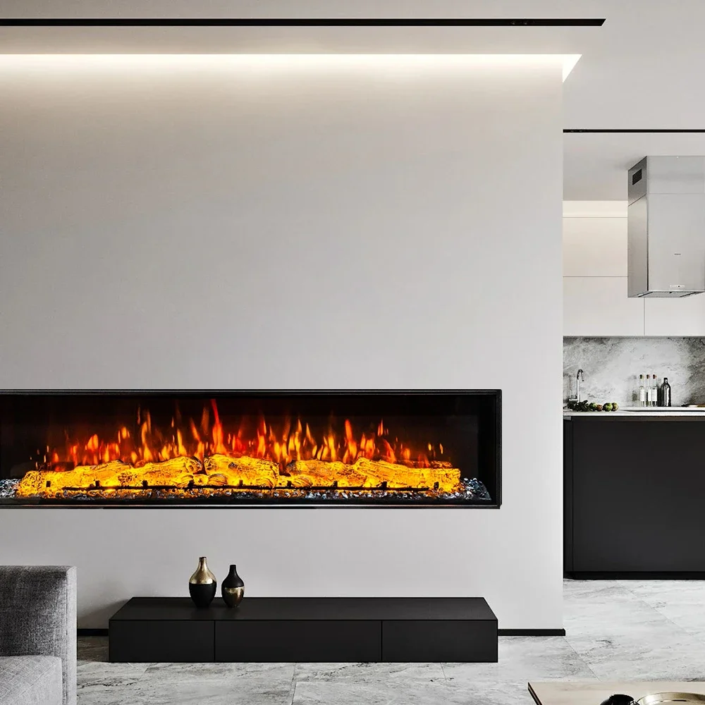 Manufacturer Mantel Electric Wall Atomized Decorate Intelligent Fireplace Sale for Living Room