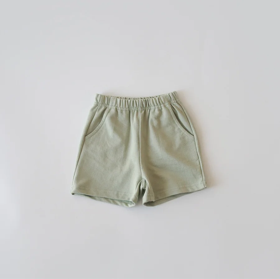 2025 verão novo bebê sólido shorts crianças algodão shorts casuais para meninos meninas calças crianças da criança calças curtas roupas infantis