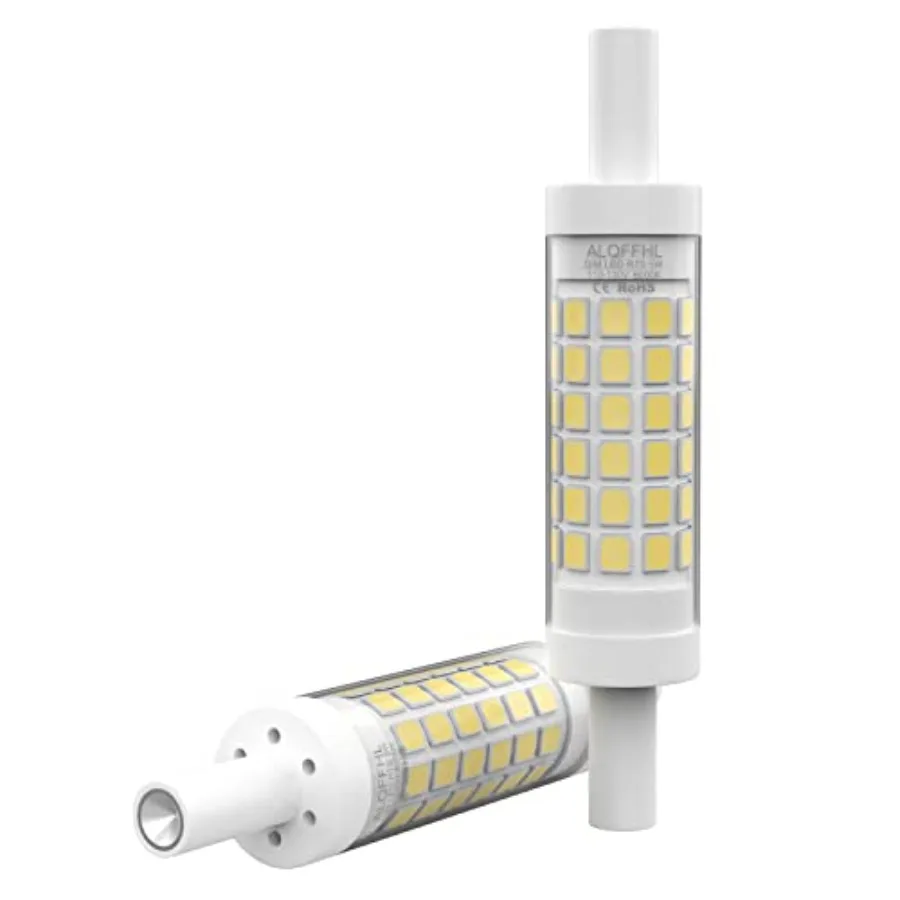 R7S 78mm LED Bulb 5W, Dimmable J Type Double Ended Flood Light 50W Halogen T3 Replacement,120V 600 Lm, Wall Security Floor Stan