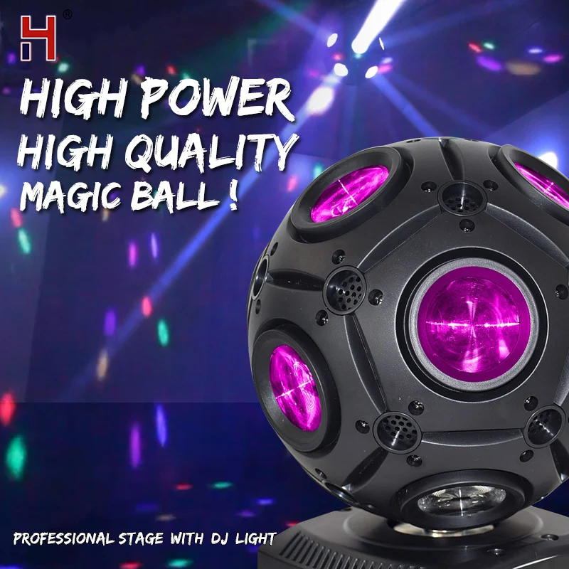 HongYi LED Football Moving Head Light 9X12W RGBW 4In1 Lyre Beam Rotating Strobe Dj Disco Ball Light DMX For Stage Party Christma