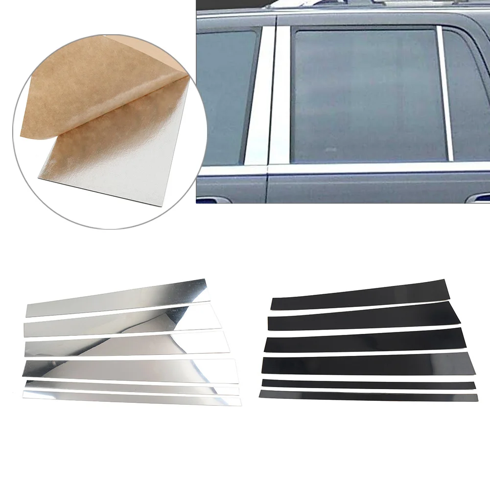 6Pcs/Set Car Center Pillar Posts Door Trim For Lincoln Navigator For Ford Expedition 1997-2016