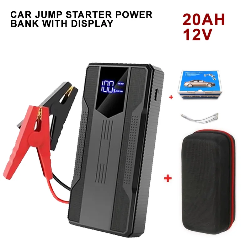 

20000mAh 12V Car Jump Starter Auto Battery Booster Power LED Flashlight Starting Device Booster LED Flashlight Starting Device