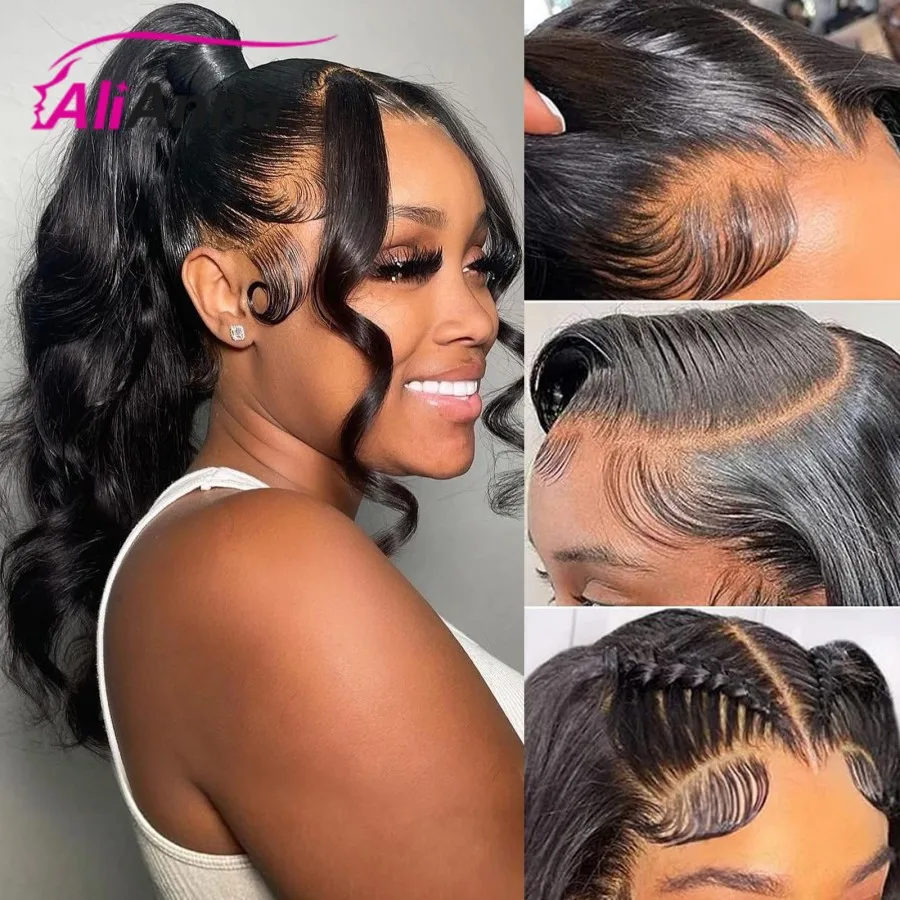 Body Wave Lace Front Wig 360 Full Lace Wig Human Hair Pre Plucked 32 34 30 Inch Lace Front Wig Human Hair 13x6 High Ponytail