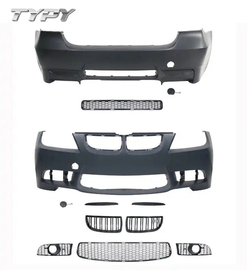 

Car Modified Sedan Front Bumper Rear Bumper Grille and Side Skirts Body Kit For BMW E90 2005-2008 Modified to M3 Bodykit