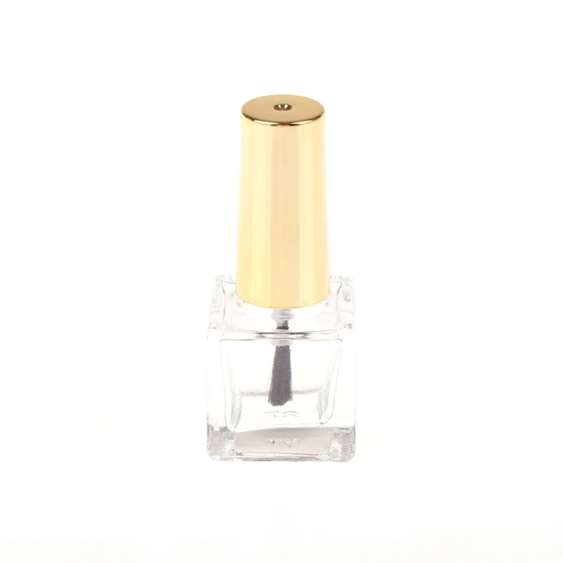 8ml Empty Nail Polish Bottles With Round Brush Small Clear Glass Cosmetic Container Refillable Nail Polish Glue Bottles