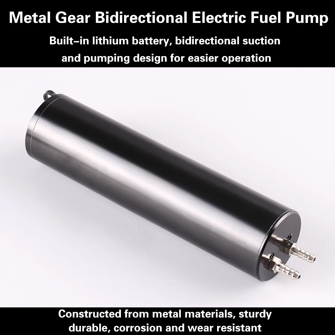 XH Bi-directional Electric Fuel Pump for RC Fixed Wing Aircraft High Flow Metal Gear Portable Refueling Gasoline Pump