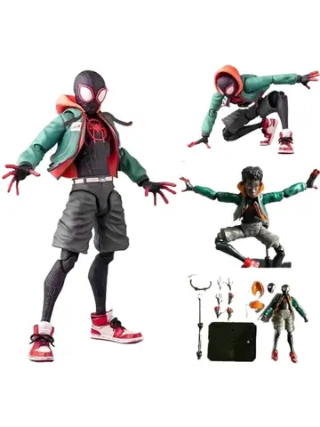 2026 Action Spiderman Miles Morales Action Figure Collection Sentinel Marvel Spider-Man Into the Spider Verse Figures Model Toys