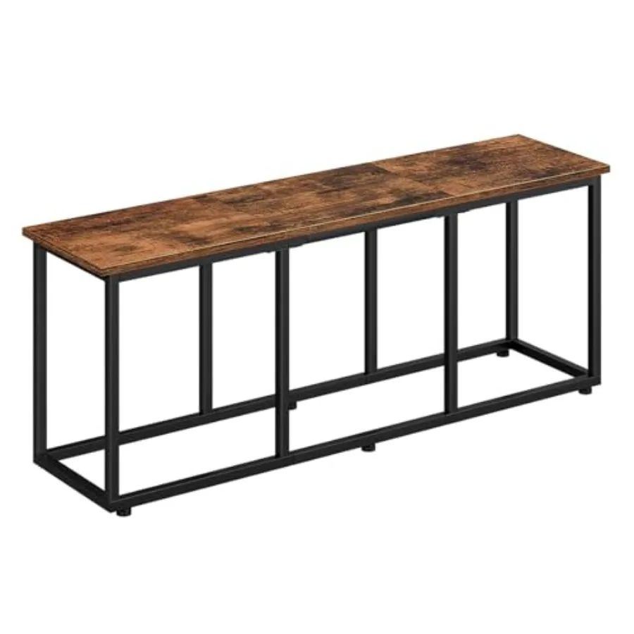 

Dining Bench, 47.2 Inch Dining Table Bench, Industrial Style Kitchen Bench, Steel Frame, Easy to Assemble, for Kitchen, Dining