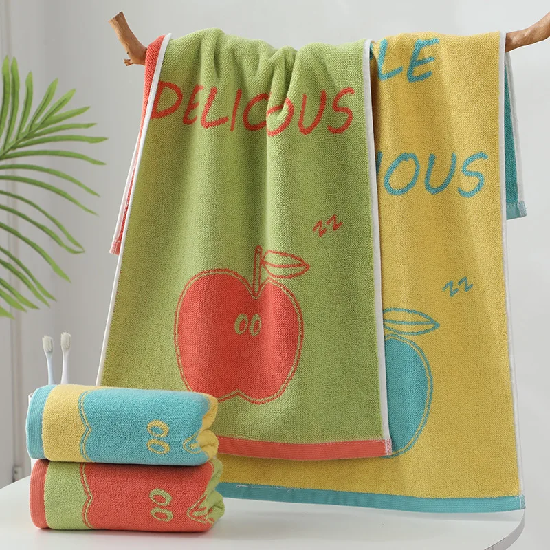 High End Pure Cotton Towels for Household Use Water Absorbing and Thickened Green Towels for Showering and Washing Face Towels