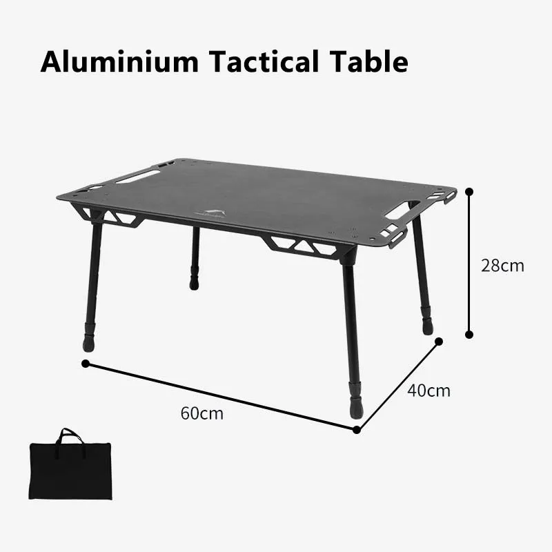 Outdoor Camping Tactical Aluminium Alloy Table Portable Liftable Anti-corrosion And Anti-rust Folding Picnic Table