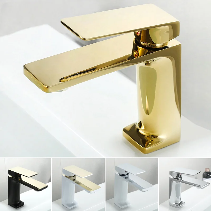

Wash basin wash basin antique faucets high copper hot and cold faucets.