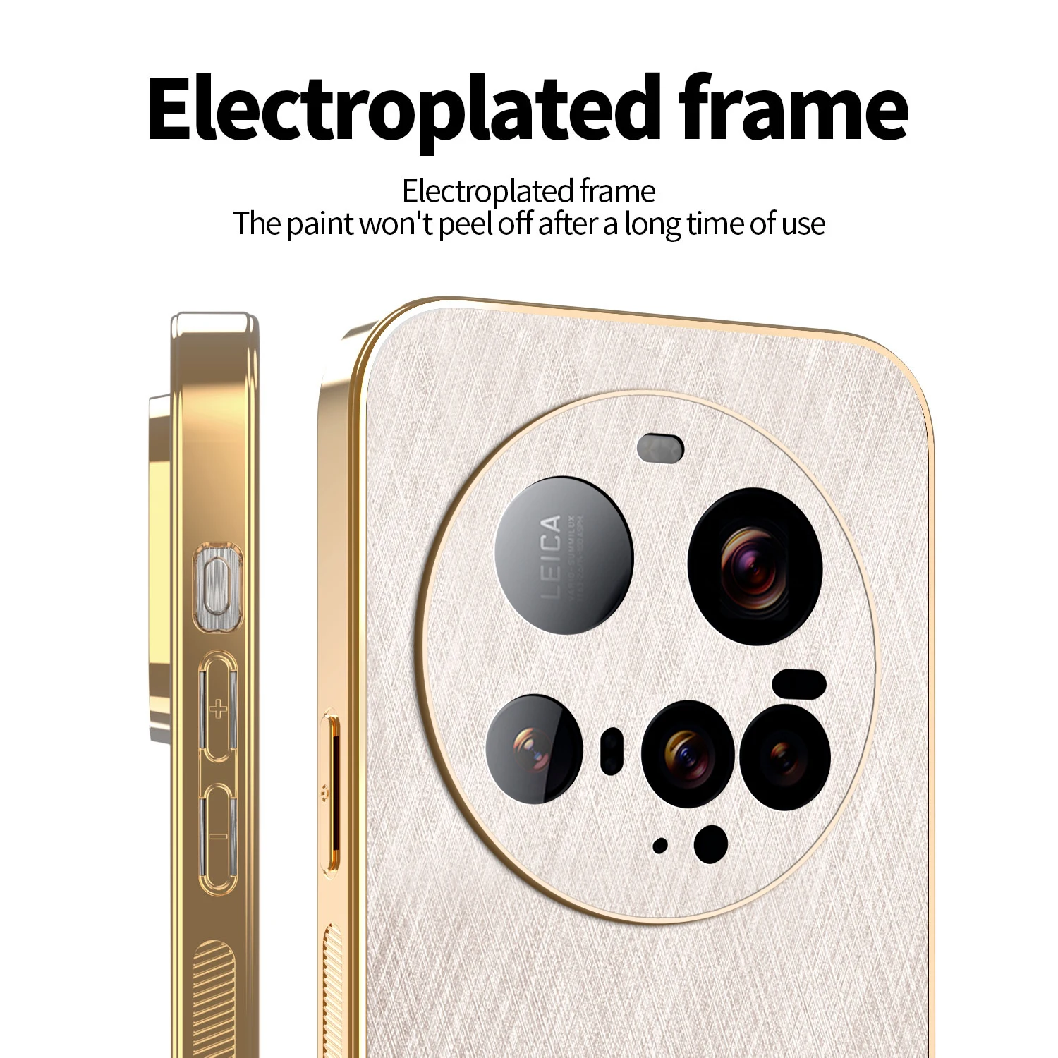 Pour Xiaomi 15 Ultra étui haut de gamme galvanisé magnétique fil d'or Texture Anti-chute couverture pour Xiaomi 15 Pro antichoc Funda