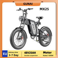GUNAI MX25  Adult Electric Bicycle 1000W Men's City E-Mountain Bicycle 48V25AH 20 Inch Off-Road Fat Tire Mountain  Electric Bike