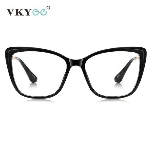 Imagen 2 del producto VKYEE, nuevas gafas de lectura personalizadas con diseño de marco grande de mariposa, gafas de lectura antiluz azul, prescripción fotocromática personalizable LS228