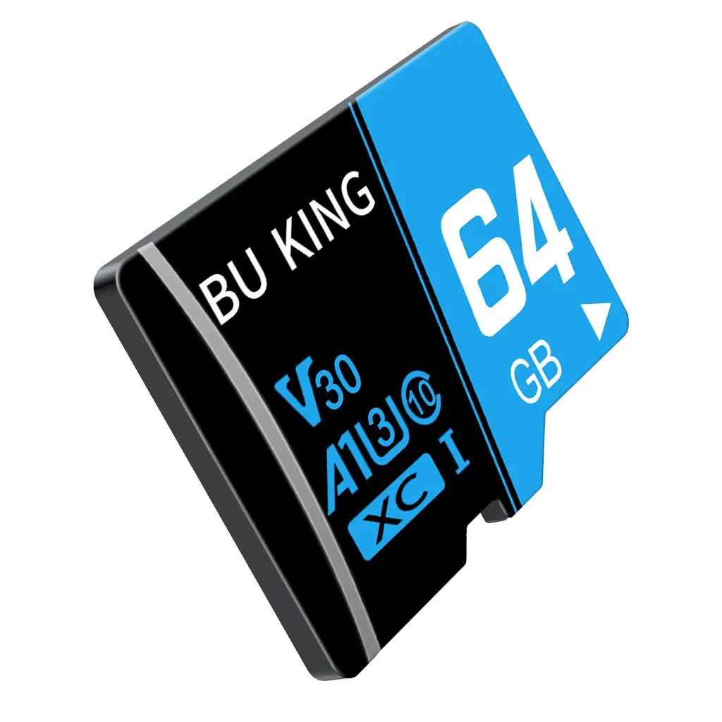 BU KING Original 64GB Memory Card A1 U3 C10 High Speed Mini SD Card For Computer Drone Monitor Audio 64GB TF Flash Card