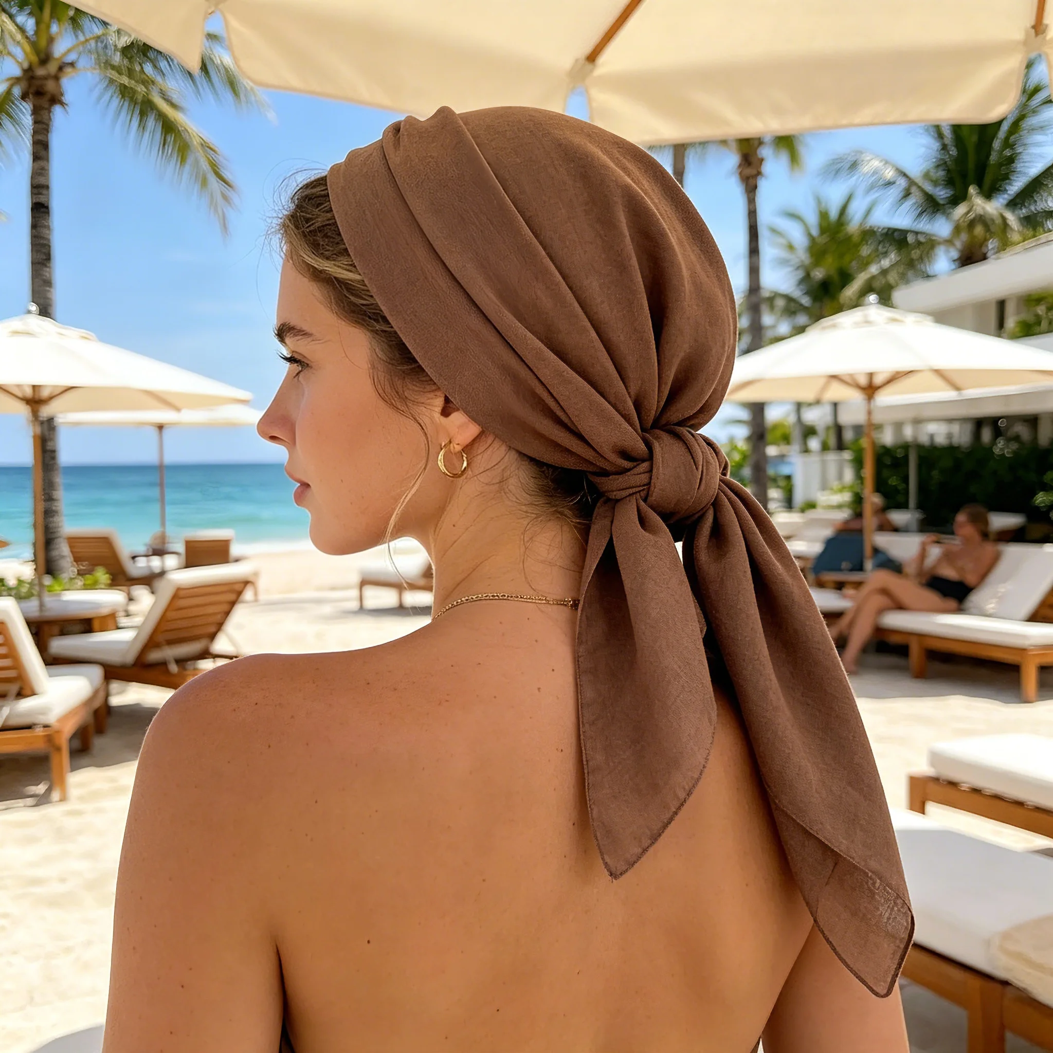 2026 New 90*90cm Square Scarves for Women Solid Color Cotton Linen Thin Headscarf Muslim Female's Hijabs Bag Accessories