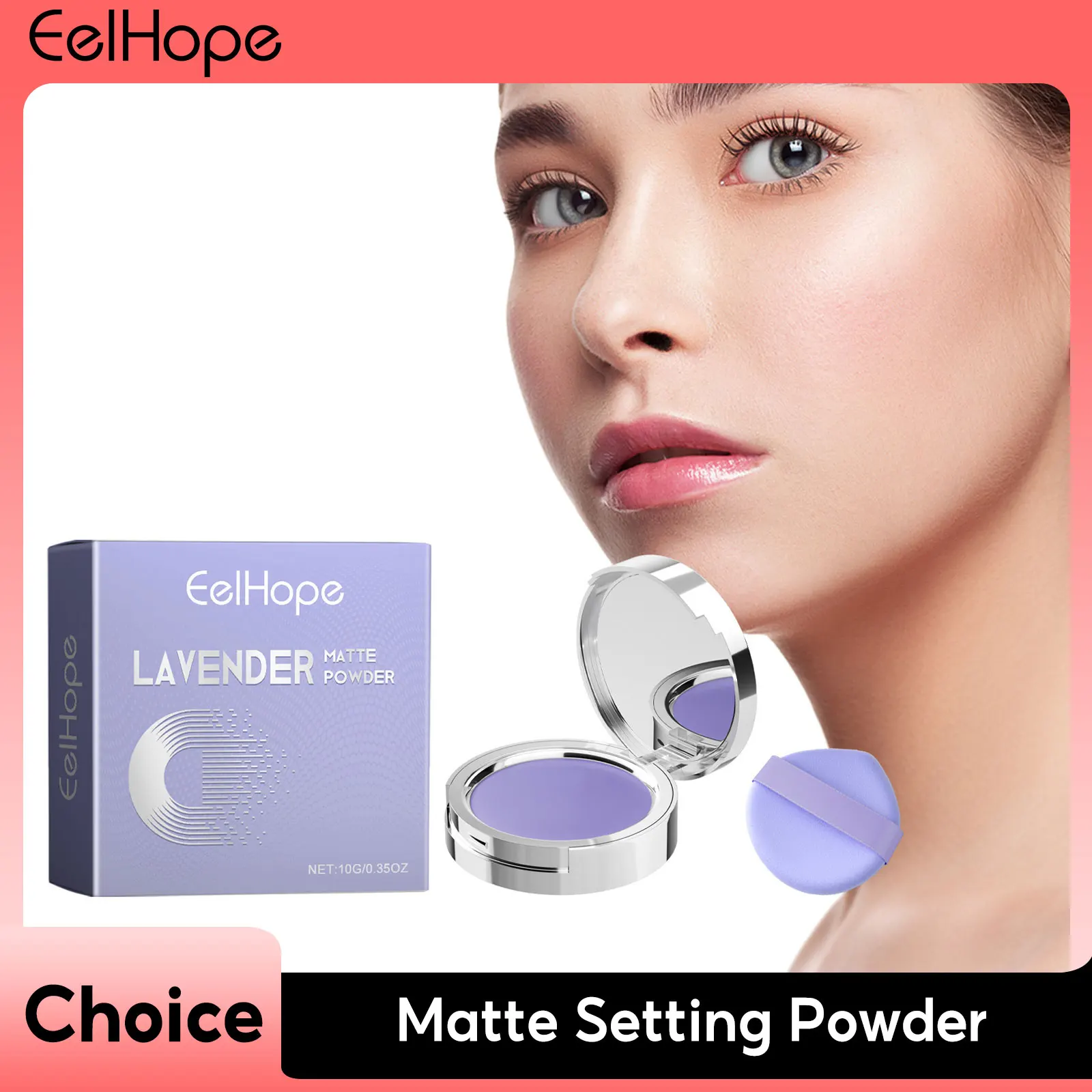 

Matte Facial Powder Long-Lasting Oil Control Full Coverage Natural Skin Face Compact Smoothing Makeup Base Foundation Cosmetics