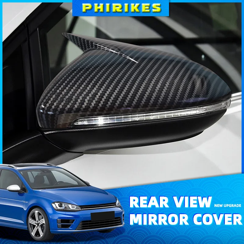 

Glossy Black Rearview Mirror Cover Side Mirror Caps Car Accessories Fit For VW Golf 7 MK7 MK7.5 GTI R GTE GTD 2014-2019