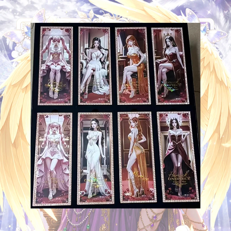 Anime One Piece Metal Cards Robin Nami Hancock Perona Vivi Yamato Kalifa Reiju Rebecca Carrot Luffy Zoro Sanji Collection Cards
