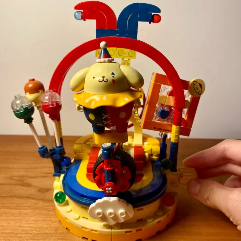 Keeppley Sanrio Magic Circus Series Building Blocks Kuromi Hello Kitty Assembled Model My Melody Ornaments Toy Gifts