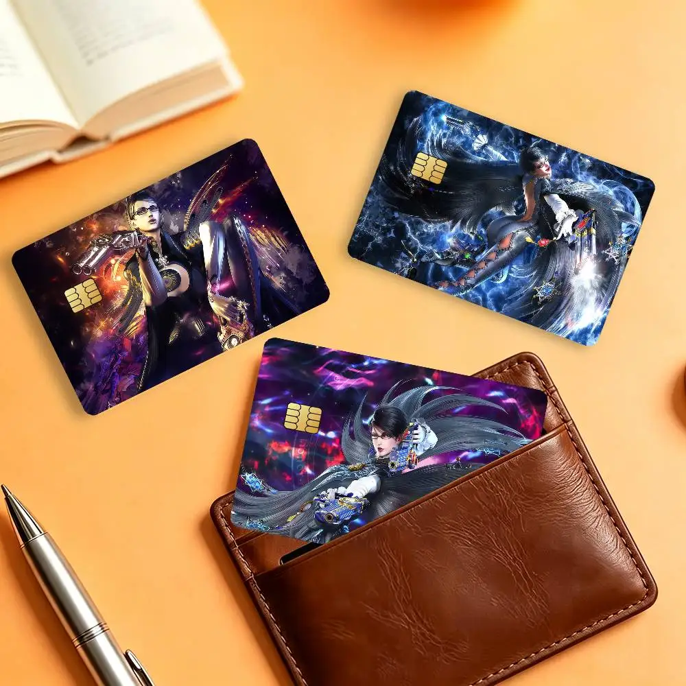 Game B-Bayonetta Matte Card Stickers For Credit Cards Debit Cards And Transit Cards 4Pcs