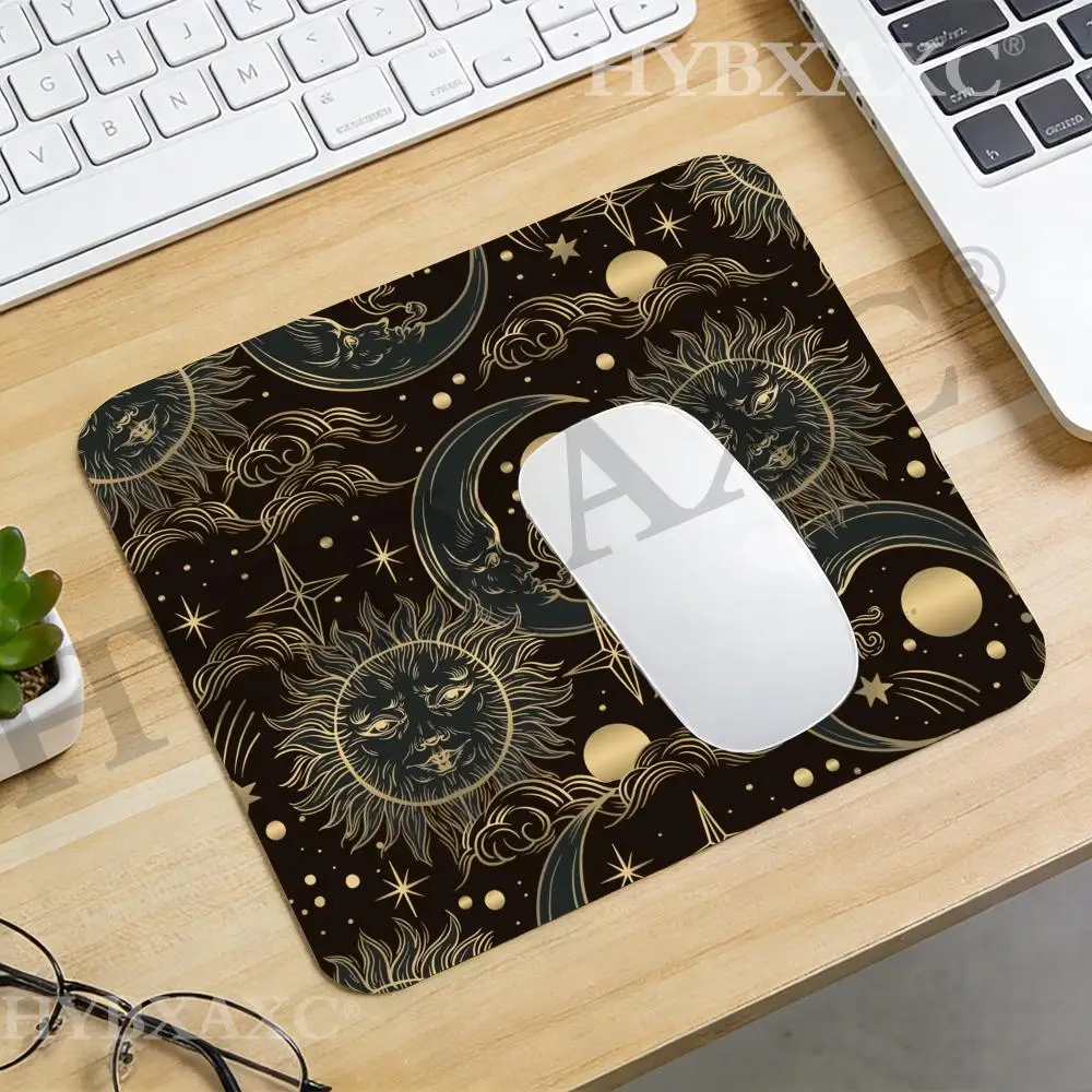

HYBXAXC Vintage Sun Moon Star Celestial Mouse Pad, Astrology Tarot Desk Mat, Rubber Gaming Mousepad, Mystic Boho Art Desk Pad
