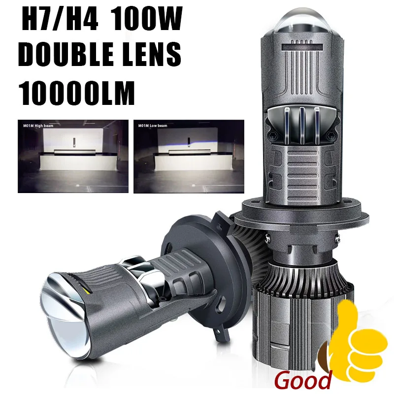 

Car Headlight Mini Lens H4 H7 LED Projector Bulb Canbus 120W 6000K 30000LM 12V Automotocycles Headlamp Hi/Low Beam H7 H4 Lamp