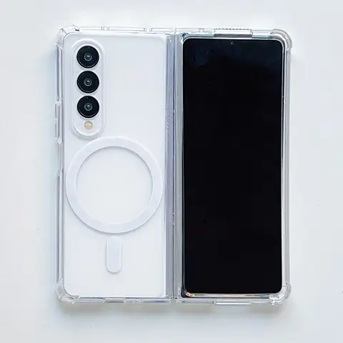 Magsafe Wireless Charging Case For Samsung Galaxy Z Fold 7 6 5 4 3 Z Fold3 Fold4 Fold5 Fold6 Transparent Shockproof Back Cover