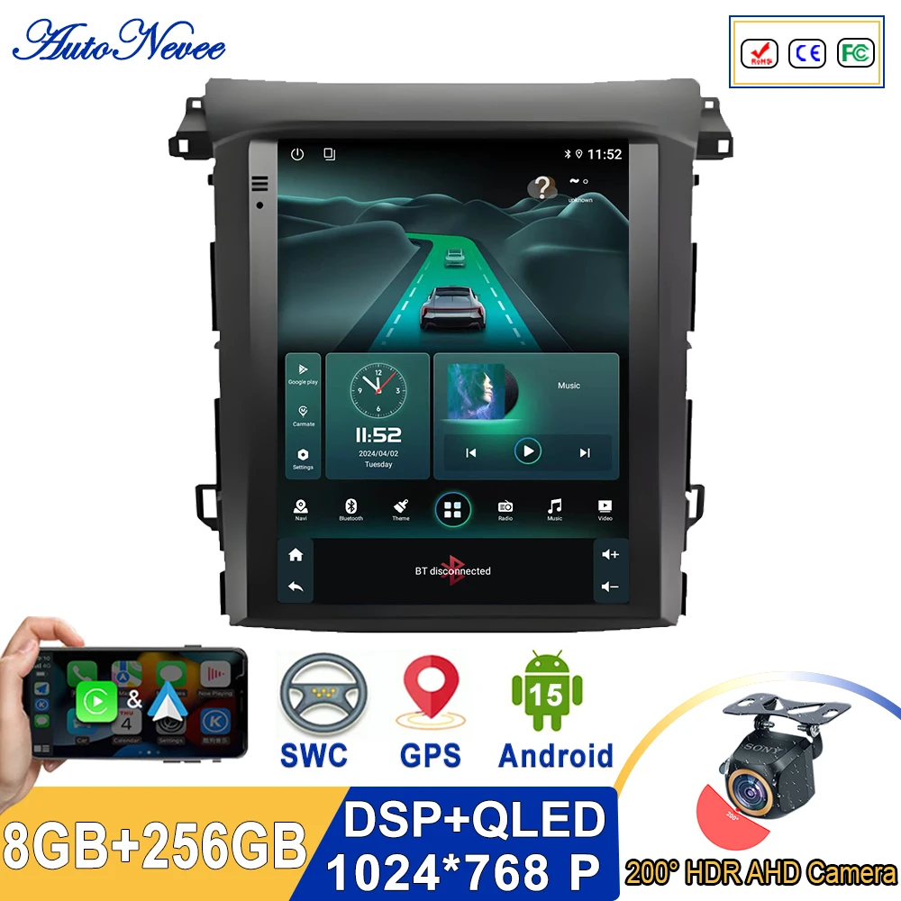 9,7 pulgadas Android 15 para Subaru XV Forester 2018 - 2021 unidad principal Multimedia reproductor de coche GPS estéreo navegación Auto Radio Dash Cam