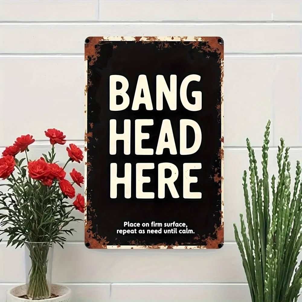  This Vintage-Style Metal Sign, Measuring , Features The Word 