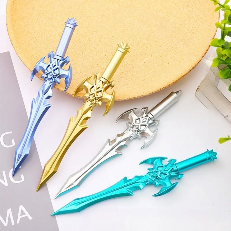 4/8/12pcs Ancient Style Sword Pen Anime Martial Arts Gel Pen Smooth Writing Portable Student Stationery
