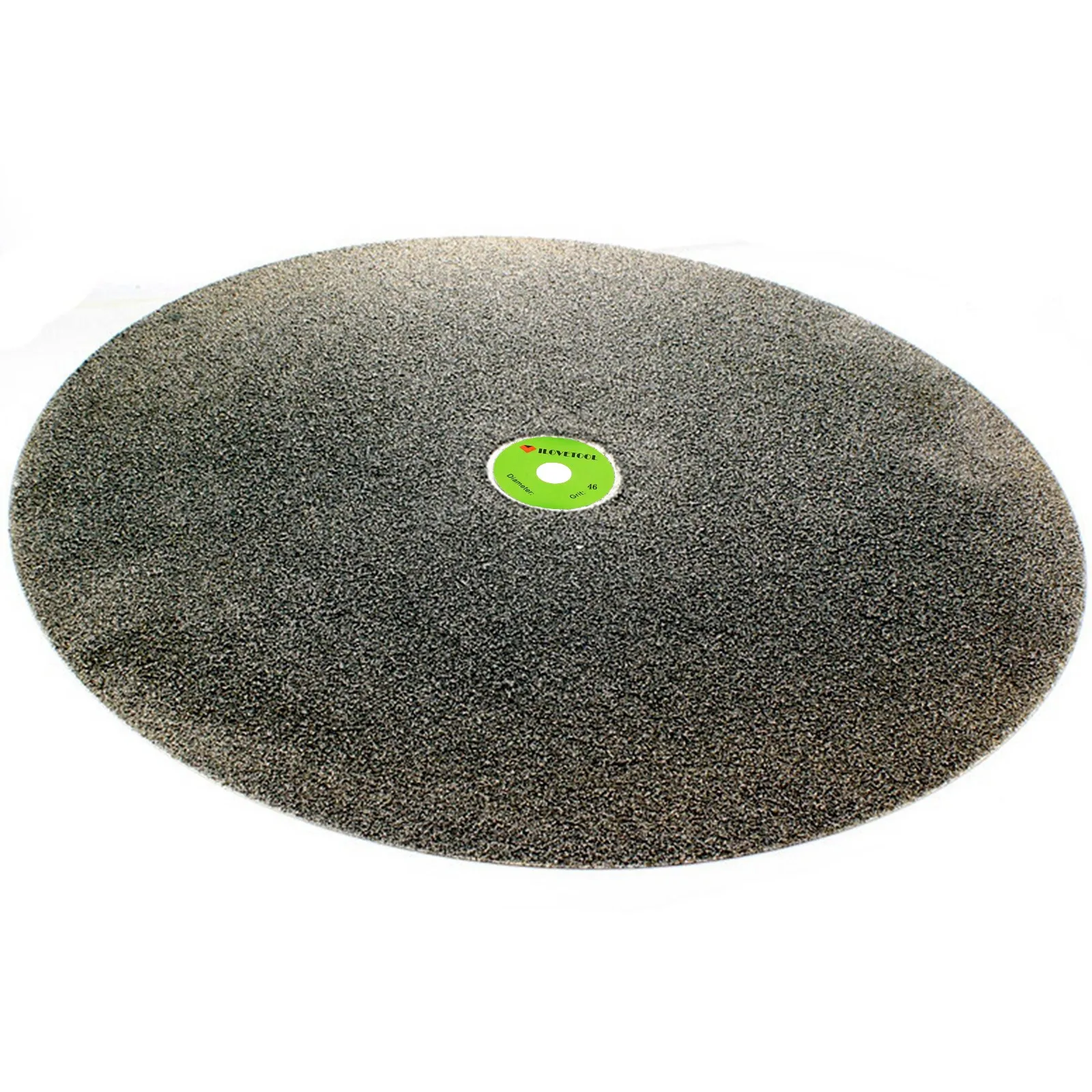 

16 дюймов 400 мм зернистость 46 с алмазным покрытием, плоский шлифовальный круг для шлифовки и полировки для гранильного драгоценного камня, стекла, камня, изготовления ювелирных изделий