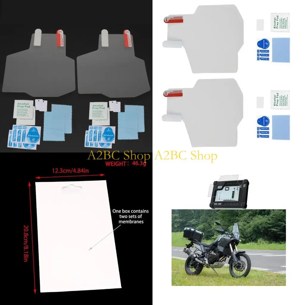A2BC – 2 jeux films anti-rayures pour instruments, protecteur d'écran pour Tenere 700 2019 – 2021