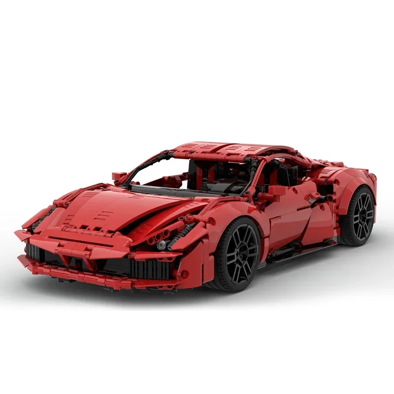 mocBricks Moc Building Blocks Supercar Model Series Speed Champion 488GTB Technology Bricks DIY Toys For Kids Children Gifts