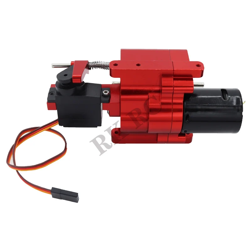 Full Metal Gearbox Gear 2 Speed Super Large Torque 370 Motor with Servo for WPL B14 B24 B36 C14 C24 MN D90 MN99S RC Car Upgrade