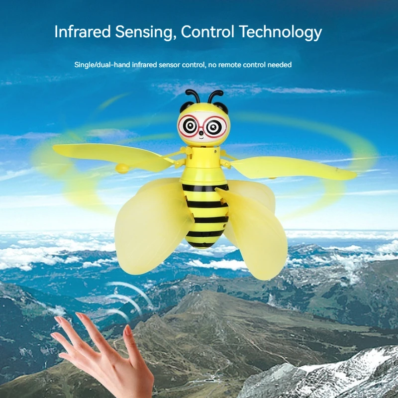 Gesture Sensing Infrared Induction Flying Bee Led Glowing Suspending Hand Controlled Toy Indoor Outdoor Entertainment  toy