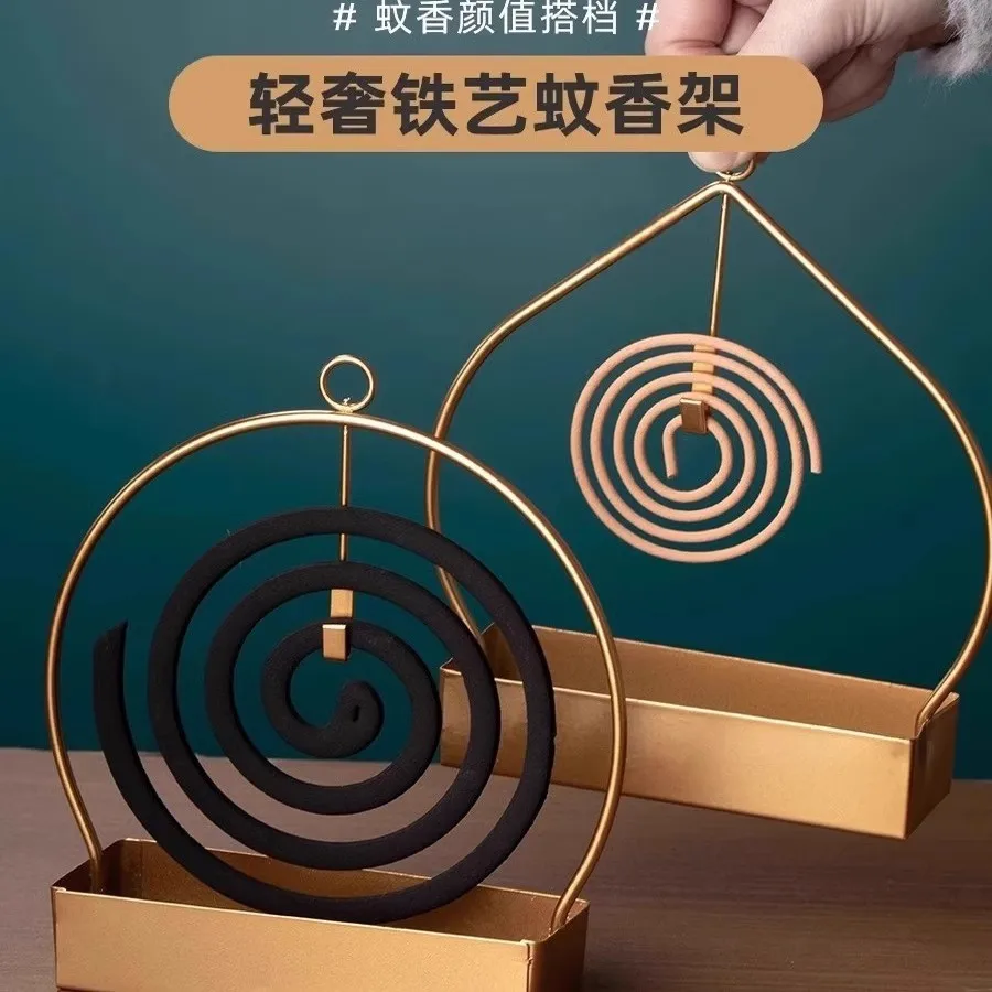 Creative Simple Iron Art Hanging Mosquito Coil Holder Tray Ash Catcher Stand