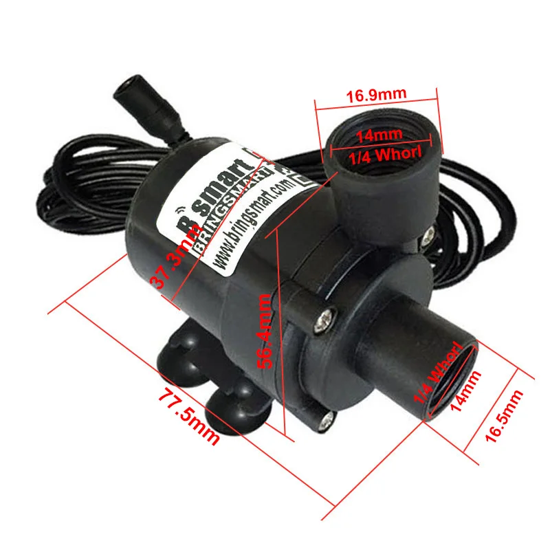 SR600C 12V High Pressure Water Pump 24V 420-900L/H Small Electric Underwater Pump 2.5-5.5M Submersible Heat Booster Washer