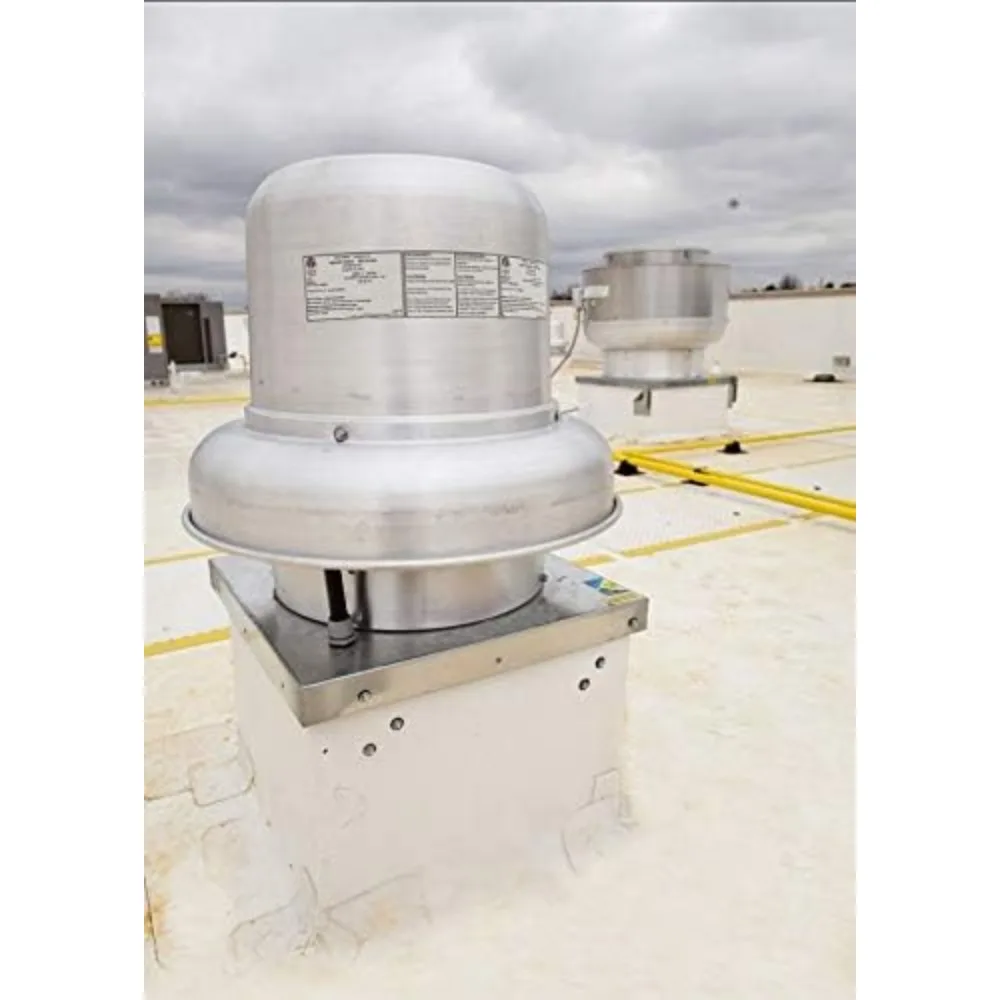 Cordolo per ventola di scarico per tetto in acciaio zincato - 17,5 quadrato, 26,5 alto, ventilato, cordone per tetto piatto per una ventilazione efficiente