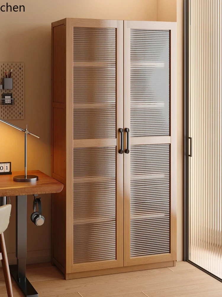 D4 Shelf Floor-to-ceiling Bookcase, Simple Living Room Integrated With Wall Dust-proof Storage Locker