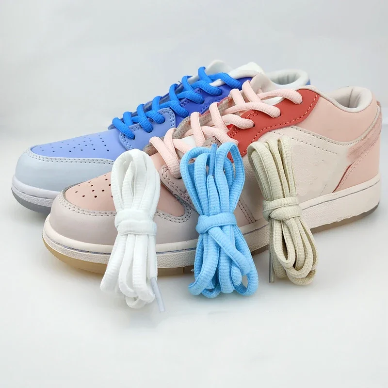 NEUE ovale Schnürsenkel in 20 Farben, hochwertige halbrunde Schnürsenkel für Sneaker und Basketballschuhe, 1 Paar – Detail 1