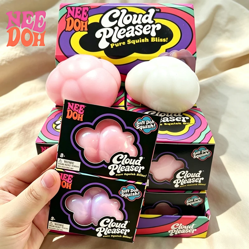 Schylling Needoh Cloud Pleaser Iridescent Pearl Cloud Squeeze Toy Relief Sensory Flour Filling Heal ADHD Anxiety Relax Play Toy