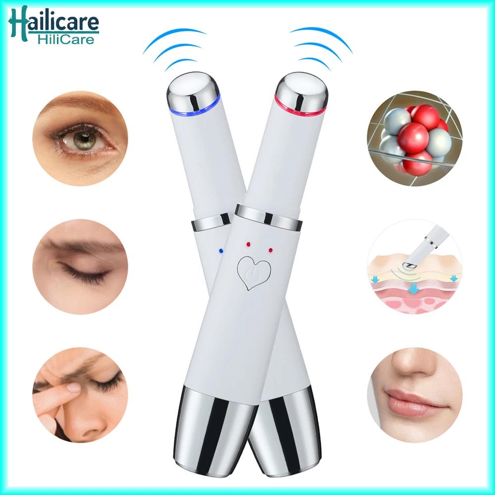 Eye Beauty Device Vibration Heated Beauty Massage Device For Dark Circles Puffiness Eye Fatigue Removal Wrinkle Eye Care Pen