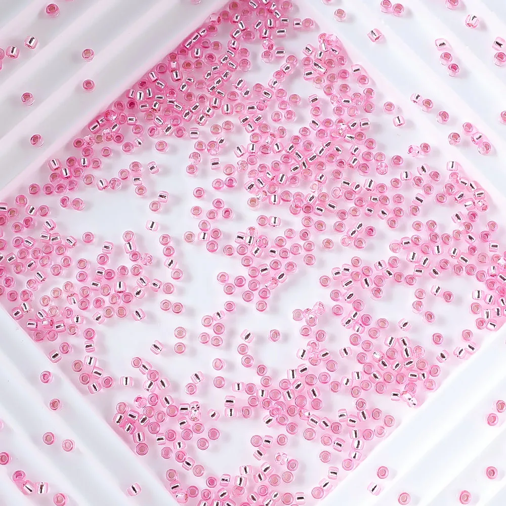 Aus Japan importiert, 15/0 TOHO 1,5 mm silberbeschichtete runde Perlen, Schmuckzubehör, 10 g, wird für Perlenstickereien und feines Perlenweben verwendet. – Detail 13